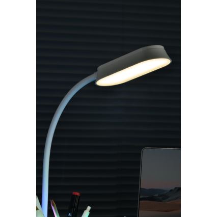 LED RGBW Ljusreglerad bordslampa med pennhållare FALCON LED/10W/5V