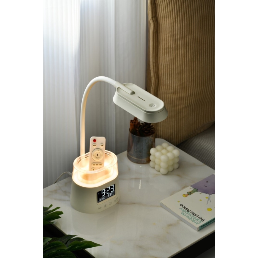 LED RGBW Ljusreglerad bordslampa med pennhållare FALCON LED/10W/5V