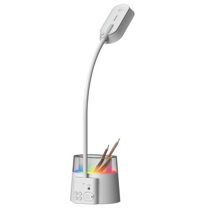 LED RGBW Ljusreglerad bordslampa med pennhållare FALCON LED/10W/5V