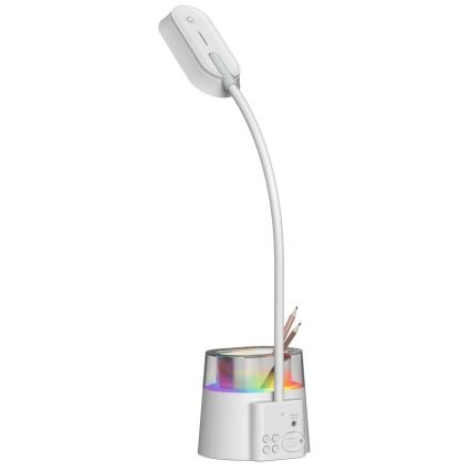 LED RGBW Ljusreglerad bordslampa med pennhållare FALCON LED/10W/5V
