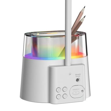 LED RGBW Ljusreglerad bordslampa med pennhållare FALCON LED/10W/5V