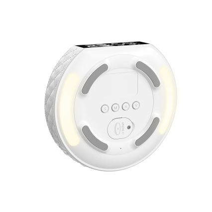 Väckarklocka med LCD display och trådlös Qi laddare 27W/9V vit