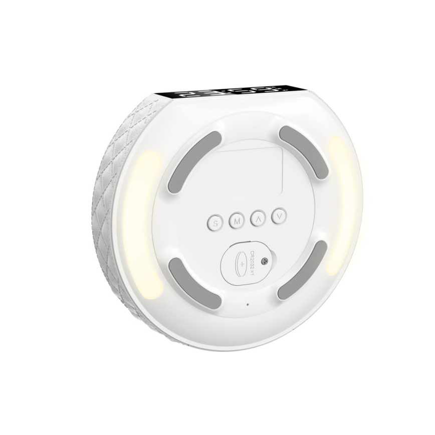 Väckarklocka med LCD display och trådlös Qi laddare 27W/9V vit