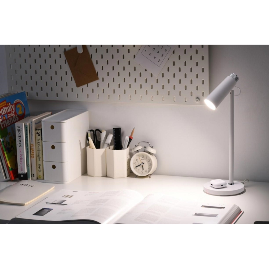 LED Dimbar bordslampa med trådlös Qi laddar TIT LED/12W/230V vit