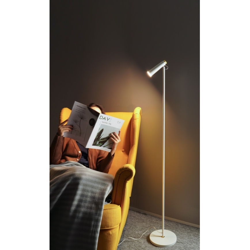 LED Dimbar golvlampa TIT LED/6W/230V vit