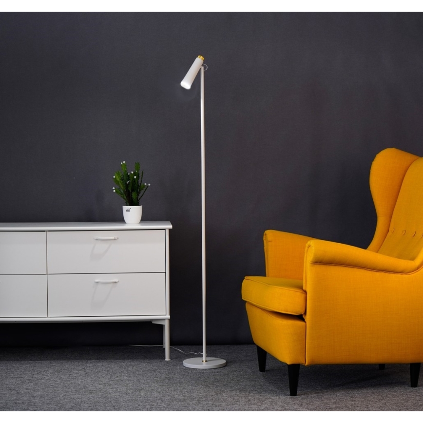 LED Dimbar golvlampa TIT LED/6W/230V vit
