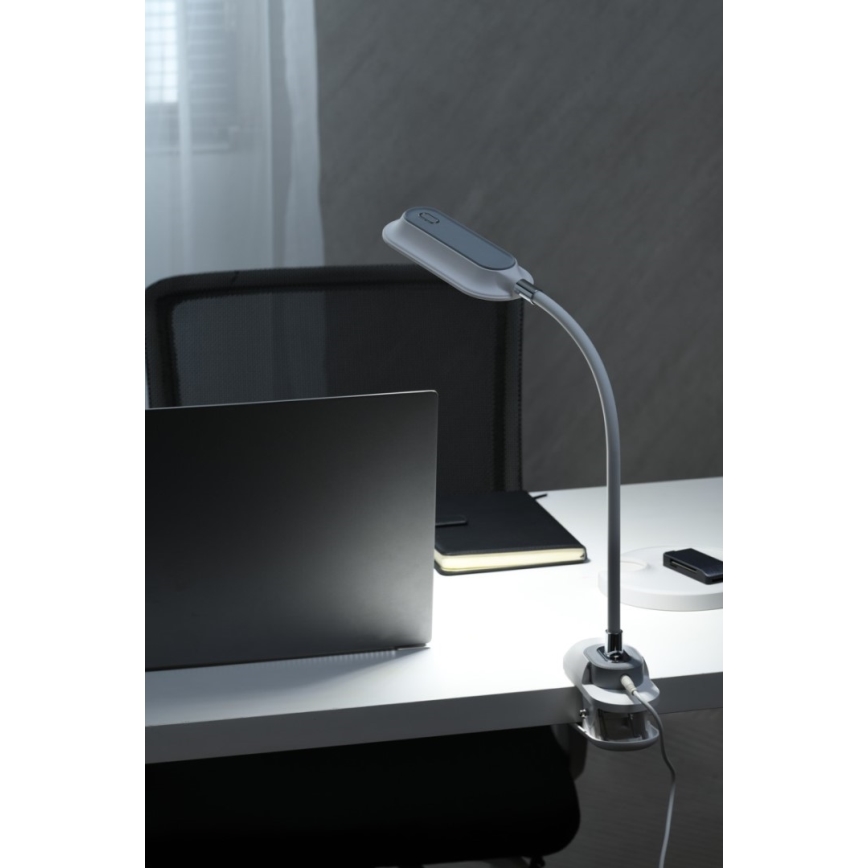 LED+CCT Dimmbar bordslampa med klämma CLIP LED/7,5W/230V 3000/4200/5000K vit