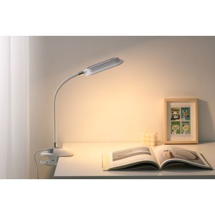 LED+CCT Dimmbar bordslampa med klämma CLIP LED/7,5W/230V 3000/4200/5000K vit