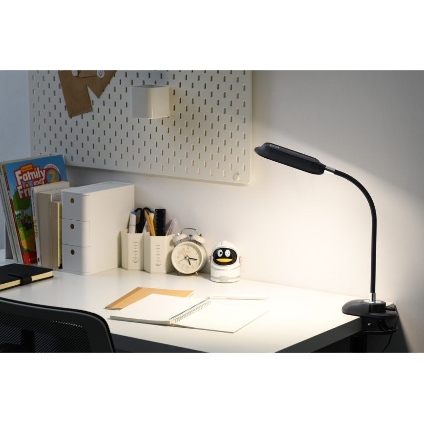 LED+CCT Dimbar skrivbordslampa med klämma CLIP LED/7,5W/230V 3000/4200/5000K svart