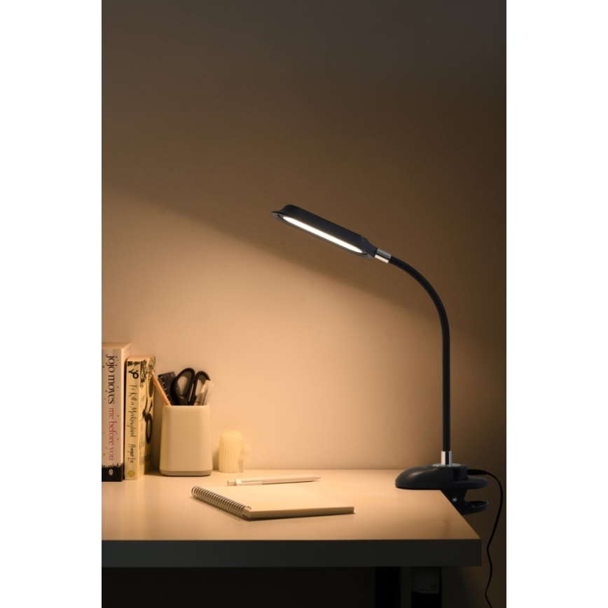 LED+CCT Dimbar skrivbordslampa med klämma CLIP LED/7,5W/230V 3000/4200/5000K svart