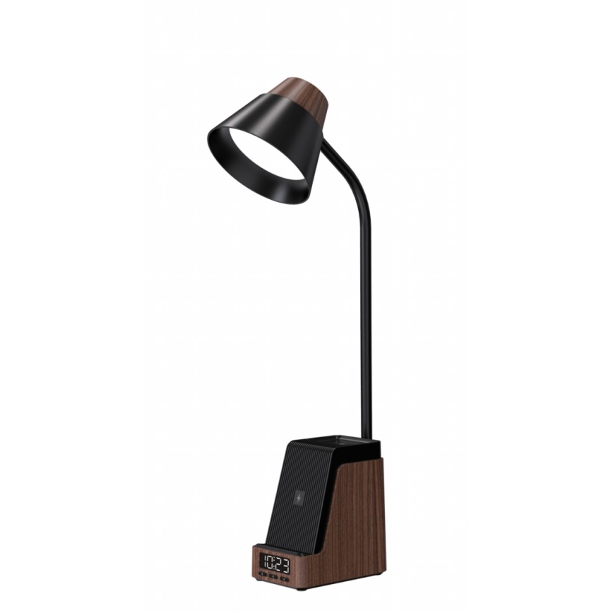 LED+CCT dimbar bordslampa med trådlös QI-laddning IDEAL LED/8W/230V 2700/4000/5000K brun