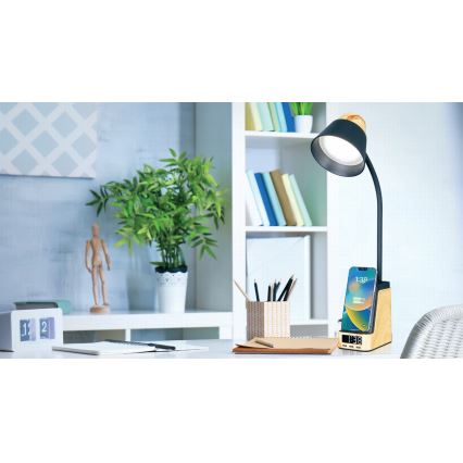LED+CCT Dimbar bordslampa med trådlös QI-laddning IDEAL LED/8W/230V 2700/4000/5000K beige