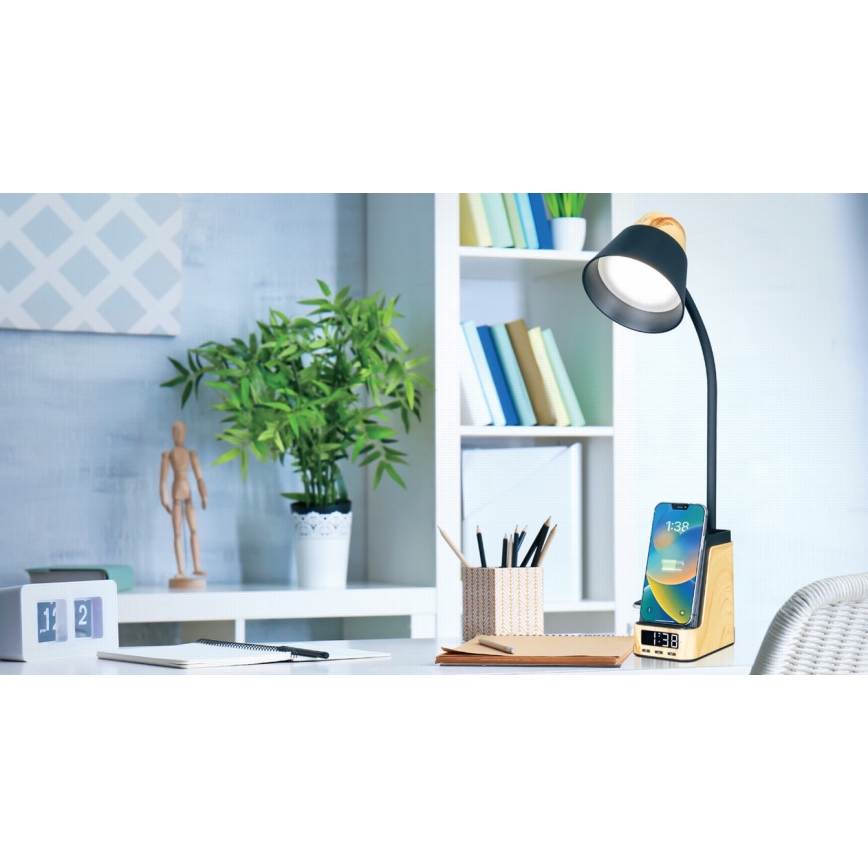 LED+CCT Dimbar bordslampa med trådlös QI-laddning IDEAL LED/8W/230V 2700/4000/5000K beige