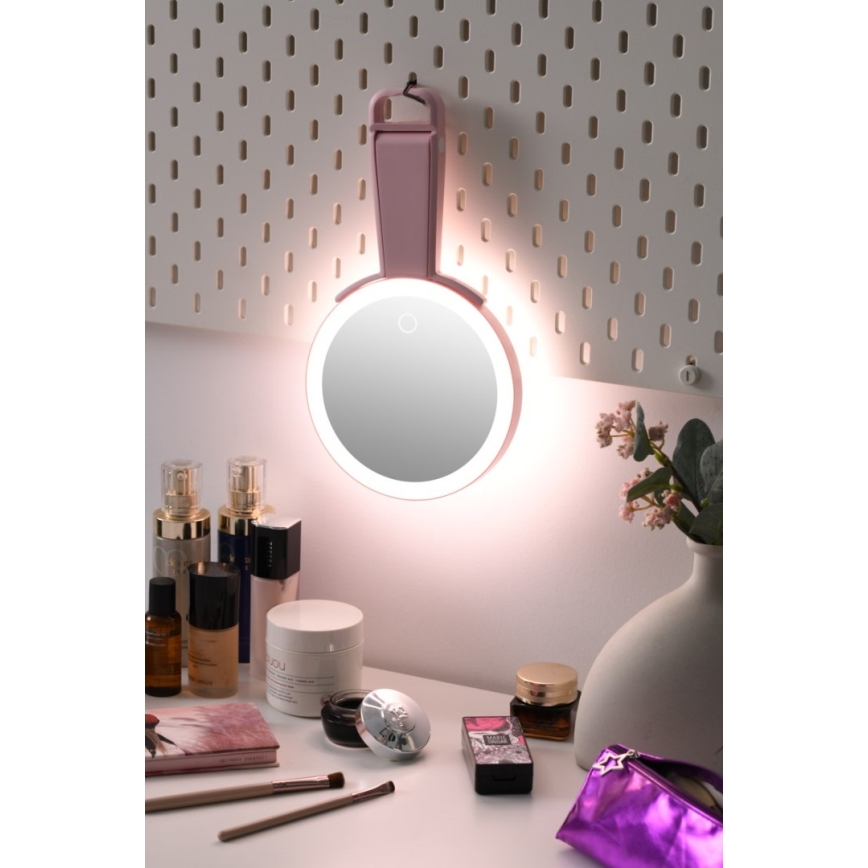 Immax 09102L - LED+CCT dimmbar sminkspegel SWEET LED/3W/5V rosa