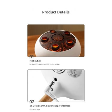 Immax 09104L - Aromadiffusor och luftfuktare JELLYFISH LED/11W/5V