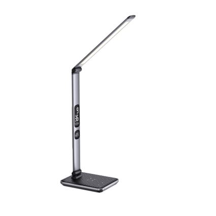 LED-dimbar bordslampa LED/8,5W/230V med trådlös laddning silverfärgad