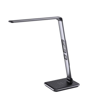 LED-dimbar bordslampa LED/8,5W/230V med trådlös laddning silverfärgad