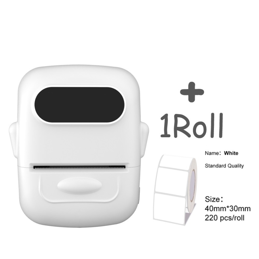Digital etikettskrivare USB-C + självhäftande etiketter 40x30mm