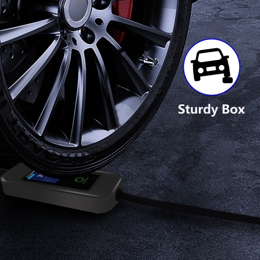 Immax - EV resladdstation för elbilar AC Type 2 32A/380V 22kW + kontakt 230V 5m Wi-Fi Tuya