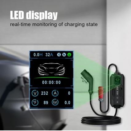 Immax - Laddstation för elbilar AC Typ 2 16A/380V 11kW + stickpropp 230V, 3,7kW 5m + fodral