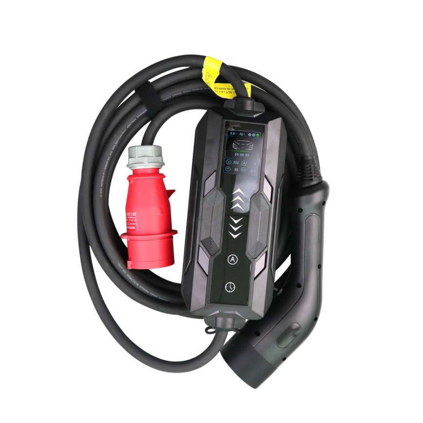 Immax - Laddstation för elbilar AC Typ 2 16A/380V 11kW + stickpropp 230V, 3,7kW 5m + fodral