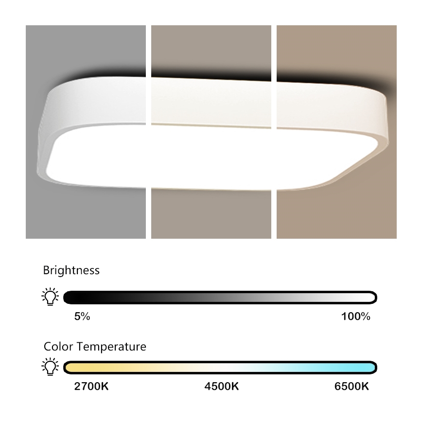 Immax NEO 07042L – LED Dimbar Takbelysning RECUADRO LED/67W/230V + Fjärrstyrd