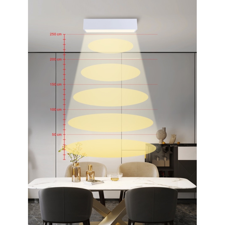 Immax NEO 07072-60 - LED Dimbar taklampa CANTO LED/34W/230V vit Tuya + fjärrkontroll