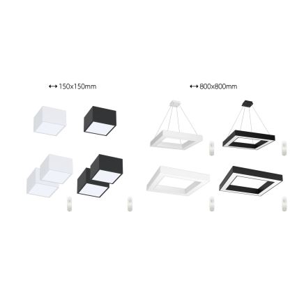 Immax NEO 07072-60 - LED Dimbar taklampa CANTO LED/34W/230V vit Tuya + fjärrkontroll