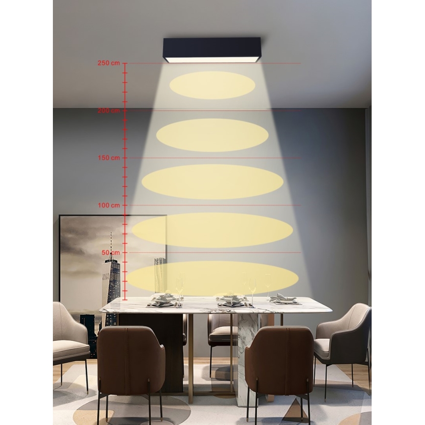 Immax NEO 07074-60 - LED Dimbar taklampa CANTO LED/34W/230V svart Tuya + fjärrkontroll