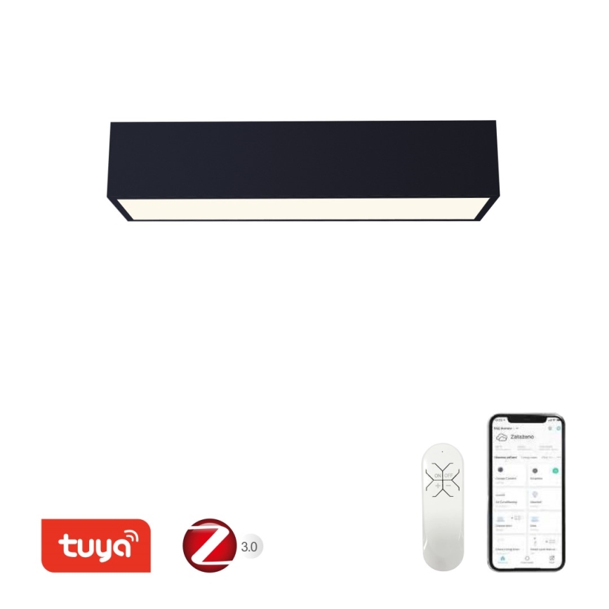 Immax NEO 07074-60 - LED Dimbar taklampa CANTO LED/34W/230V svart Tuya + fjärrkontroll