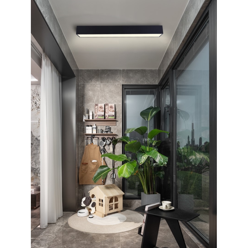 Immax NEO 07074-90 - LED Dimbar taklampa CANTO LED/50W/230V svart Tuya + fjärrkontroll