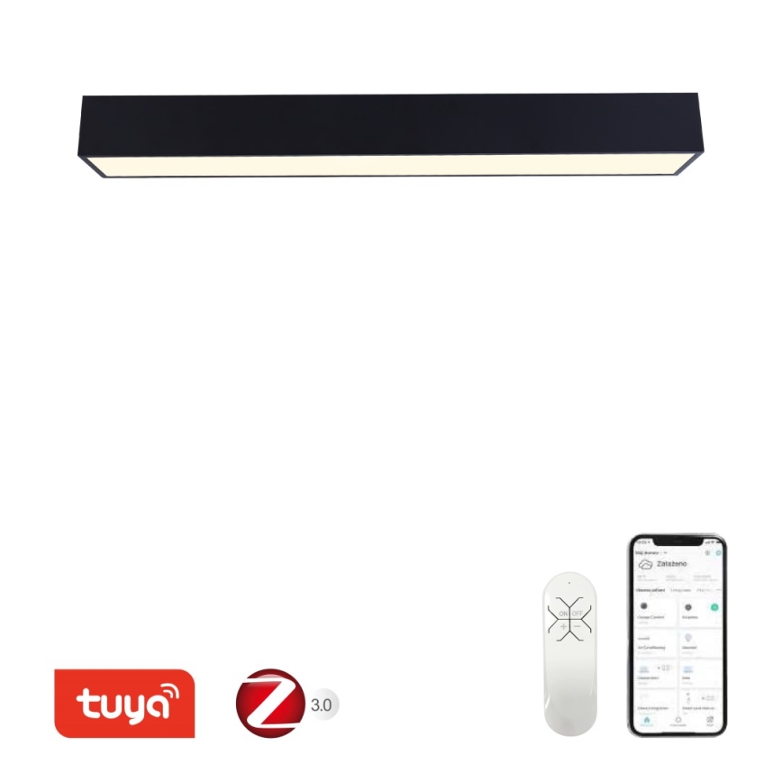 Immax NEO 07074-90 - LED Dimbar taklampa CANTO LED/50W/230V svart Tuya + fjärrkontroll