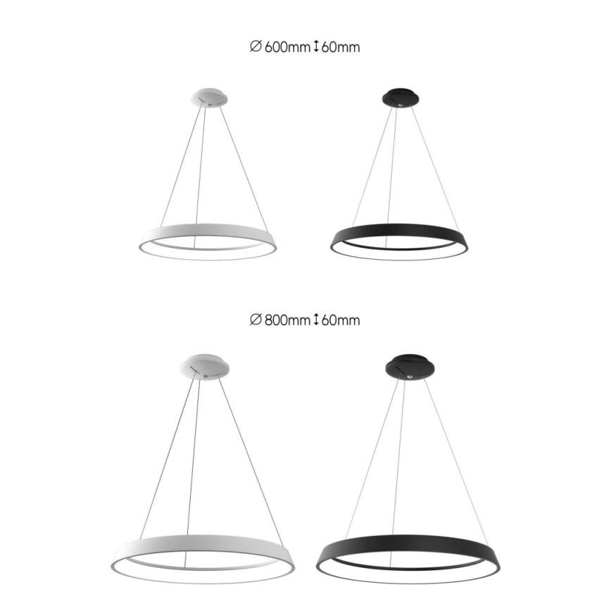 Immax NEO 07080L-80 - Dimbar LED-lampakrona med snöre LIMITADO LED/48W/230V 80 cm