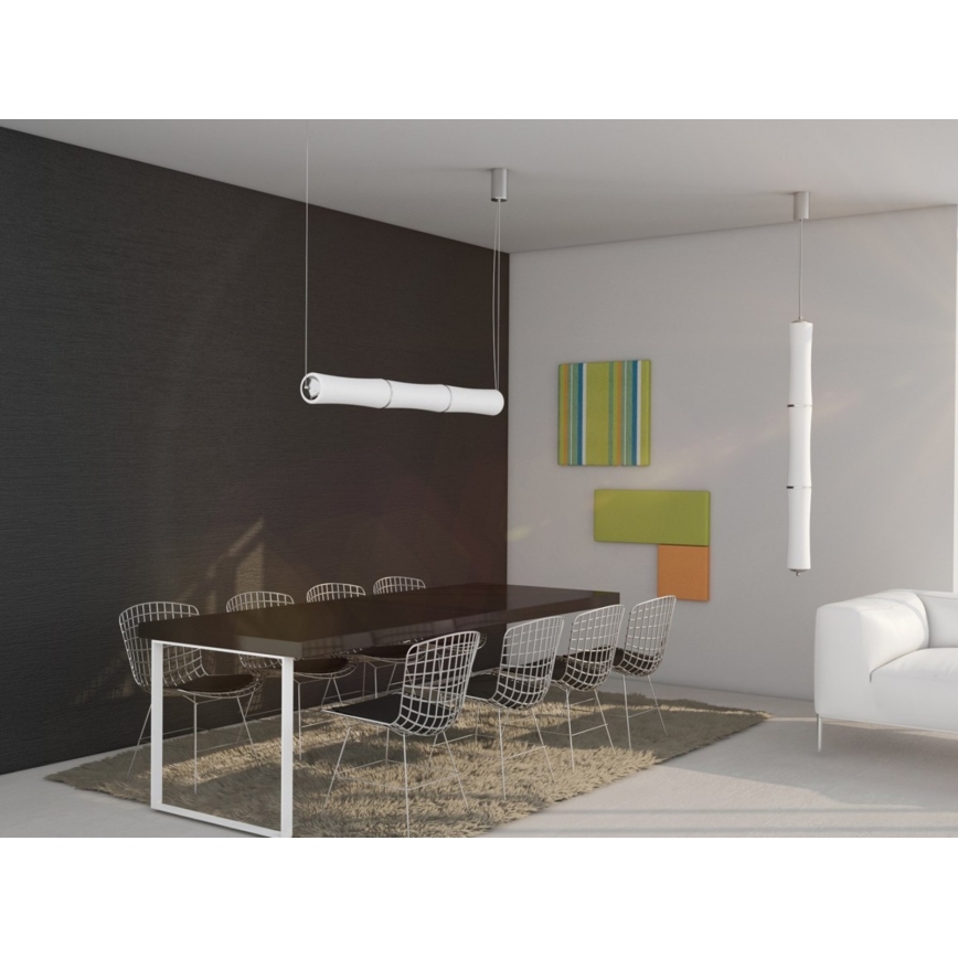 Immax NEO 07104L - Dimbar LED-lampakrona med snöre bambuS LED/45W/230V 135 cm