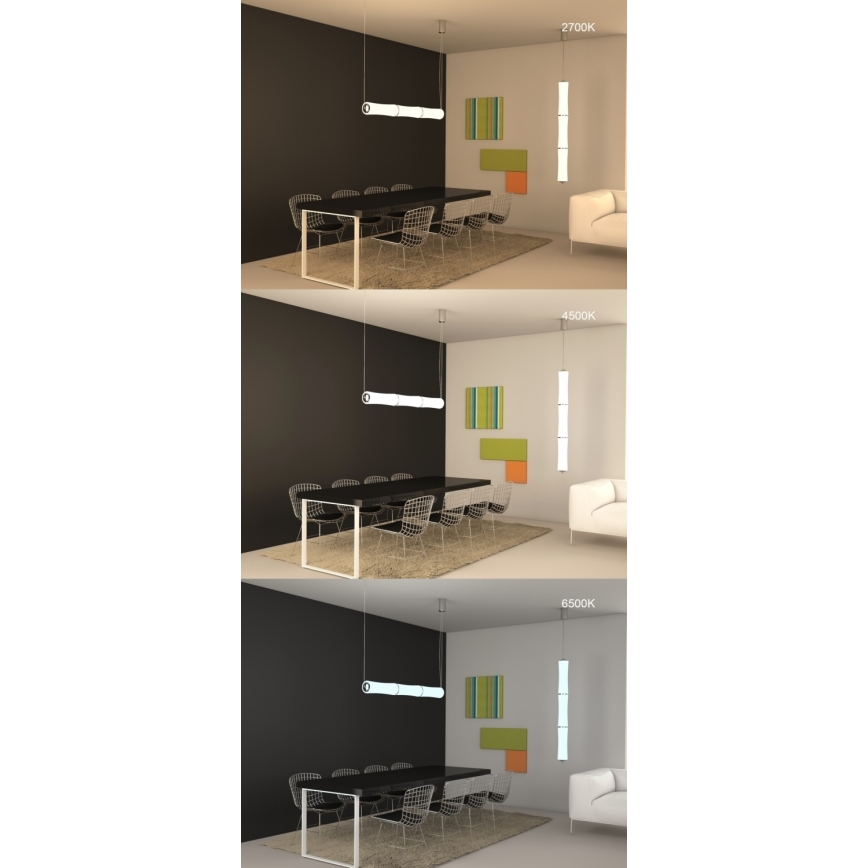 Immax NEO 07104L - Dimbar LED-lampakrona med snöre bambuS LED/45W/230V 135 cm