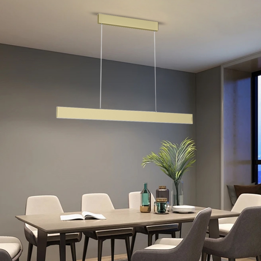 Immax Neo 07128L - LED  Ljusreglerad ljuskrona på textilsladd LISTON guld LED/18W/230V ZigBee + fjärrkontroll Tuya