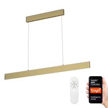 Immax Neo 07128L - LED  Ljusreglerad ljuskrona på textilsladd LISTON guld LED/18W/230V ZigBee + fjärrkontroll Tuya