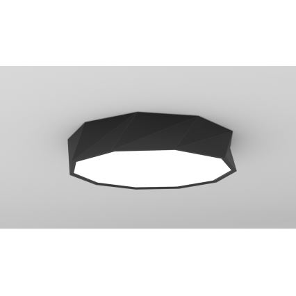 Immax NEO 07130-B60 - LED SMART Ljusreglerad taklampa DIAMANTE svart LED/43W/230V + fjärrkontroll 60cm Tuya ZigBee