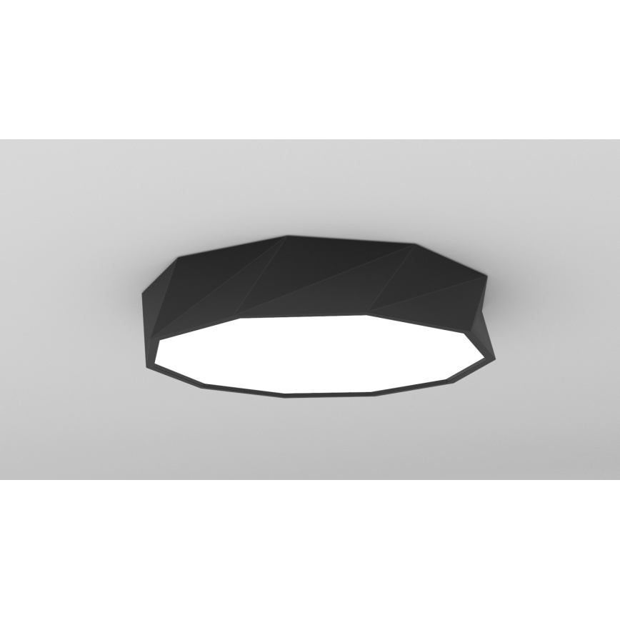 Immax NEO 07130-B60 - LED SMART Ljusreglerad taklampa DIAMANTE svart LED/43W/230V + fjärrkontroll 60cm Tuya ZigBee