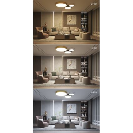 Immax NEO 07130-B60 - LED SMART Ljusreglerad taklampa DIAMANTE svart LED/43W/230V + fjärrkontroll 60cm Tuya ZigBee