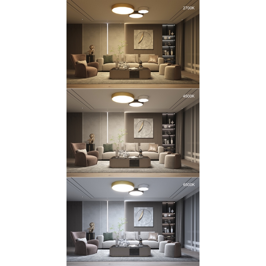 Immax NEO 07130-B60 - LED SMART Ljusreglerad taklampa DIAMANTE svart LED/43W/230V + fjärrkontroll 60cm Tuya ZigBee
