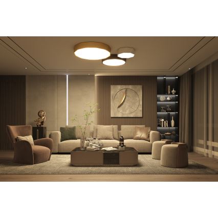Immax NEO 07130-B60 - LED SMART Ljusreglerad taklampa DIAMANTE svart LED/43W/230V + fjärrkontroll 60cm Tuya ZigBee
