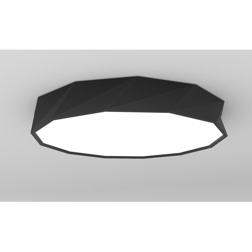 Immax NEO 07130-B80 - LED SMART Ljusreglerad taklampa svart DIAMANTE LED/60W/230V + fjärrkontroll 80cm Tuya ZigBee