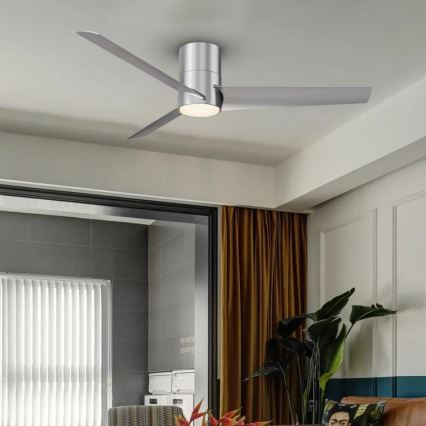 Immax NEO 07135-S - LED Dimbar takfläkt FRESH LED/18W/230V Wi-Fi Tuya matt krom + fjärrkontroll
