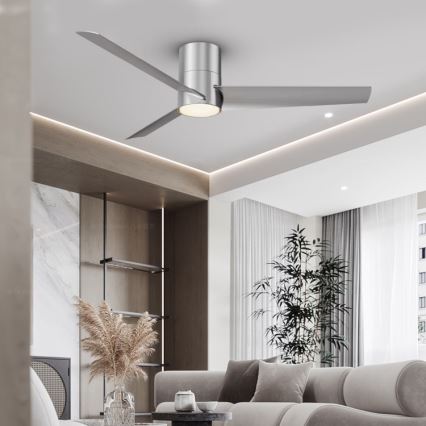 Immax NEO 07135-S - LED takfläkt FRESH LED/18W/230V Wi-Fi Tuya matt krom + fjärrkontroll