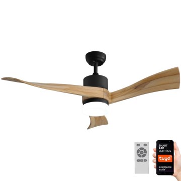 Immax NEO 07136-B - LED Dimbar takfläkt SOFISTICADO LED/18W/230V ek Wi-Fi Tuya + fjärrkontroll