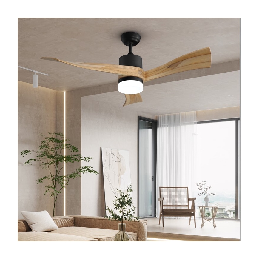 Immax NEO 07136-B - LED Dimbar takfläkt SOFISTICADO LED/18W/230V ek Wi-Fi Tuya + fjärrkontroll