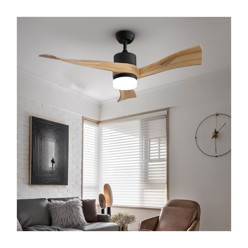 Immax NEO 07136-B - LED Dimbar takfläkt SOFISTICADO LED/18W/230V ek Wi-Fi Tuya + fjärrkontroll