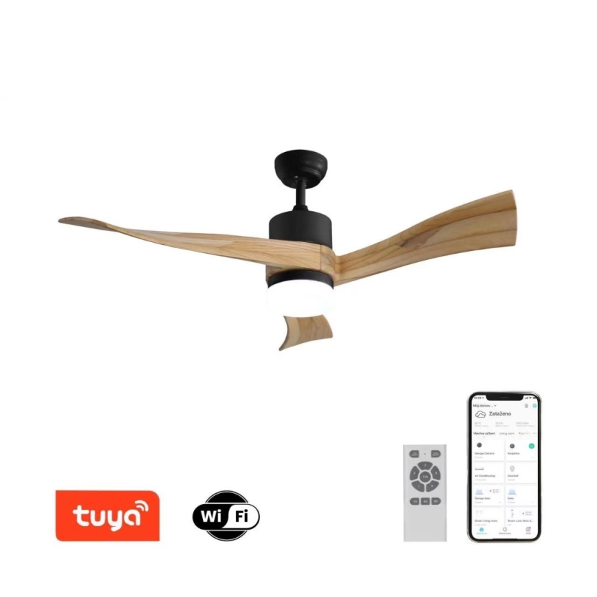 Immax NEO 07136-B - LED Dimbar takfläkt SOFISTICADO LED/18W/230V ek Wi-Fi Tuya + fjärrkontroll