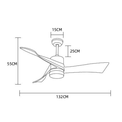 Immax NEO 07136-B - LED Dimbar takfläkt SOFISTICADO LED/18W/230V ek Wi-Fi Tuya + fjärrkontroll